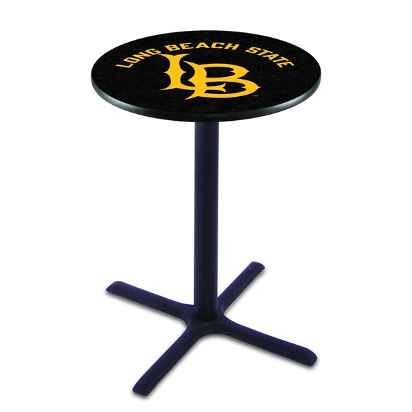42" Blk Wrinkle Long Beach State University Pub Table